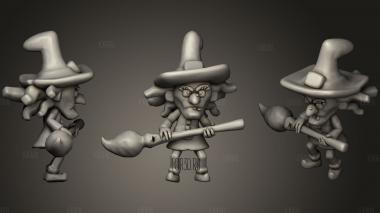 Halloween Witches2 stl model for CNC